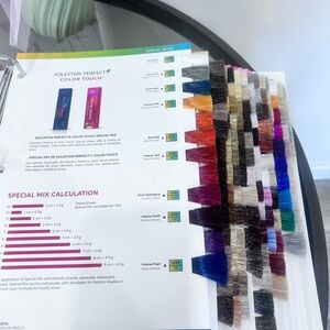 Wella Professionals newest version,Product Knowledge Guide , swatch Book